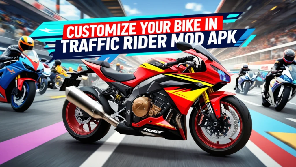 Customize Your Bike in Traffic Rider Mod APK