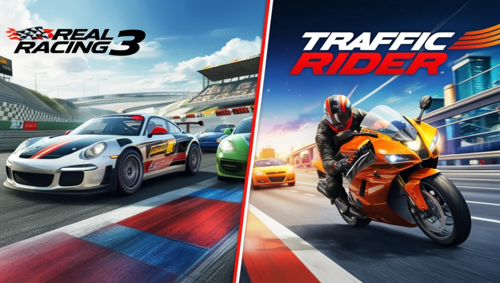 Traffic Rider vs Real Racing 3